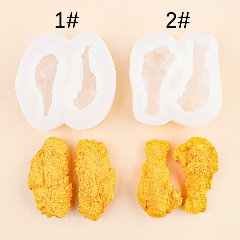 Simulation of eating chicken legs and wings, pinch silicone mold, DIY manual decompression tool mold, creative aromatherapy plaster mold