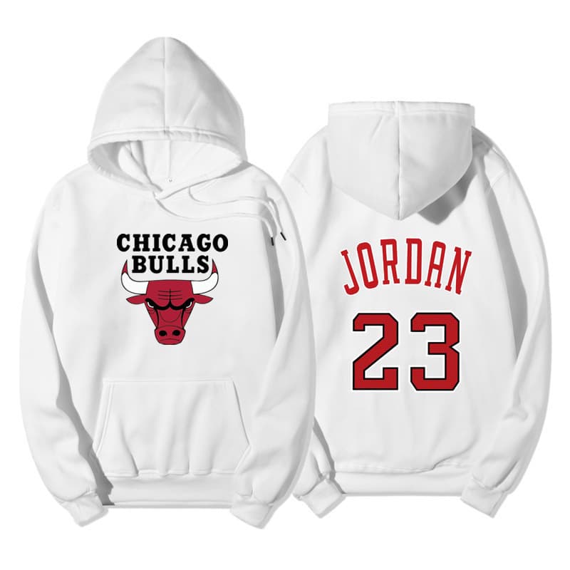 2026 New Spring/Autumn Men's Fleece-Lined Sweatshirt Chicago Team Sports Sweatshirt NBA Bulls Casual Loose Sweatshirt