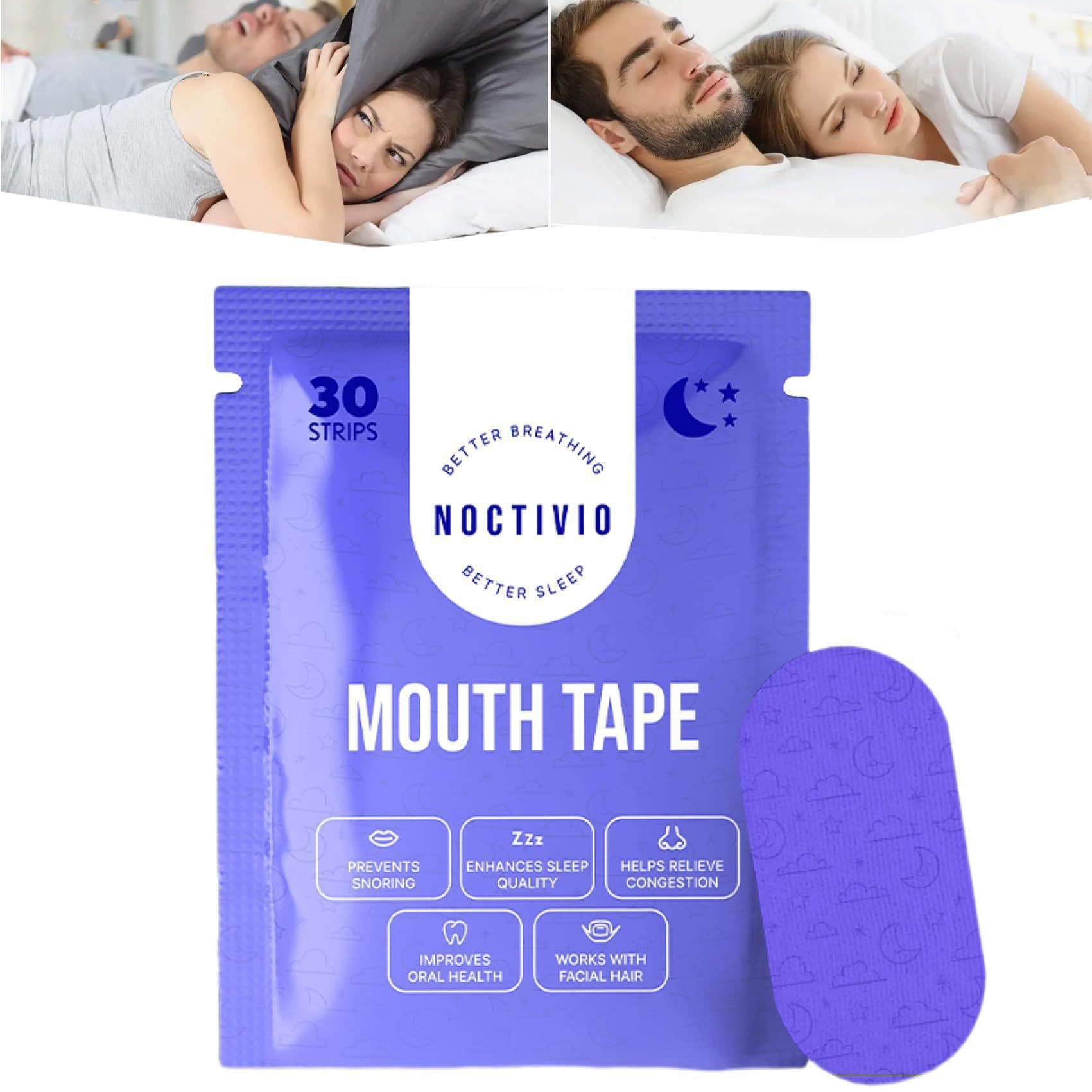 Noctivo Mouth Tape for Sleep Apnea - Nighttime Mouth Tape for Protection and Repair