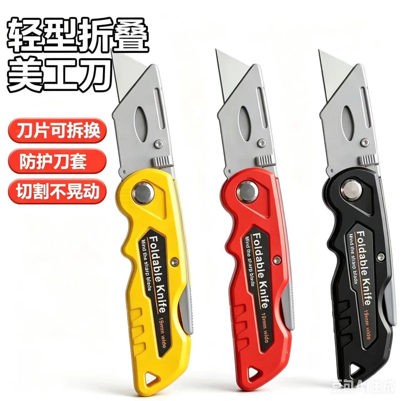 Zinc Alloy Folding Utility Knife, Electrician Knife, Folding Knife, Tool Knife, Trapezoid Blade, ABS Handle, Paper Cutter, Factory Direct