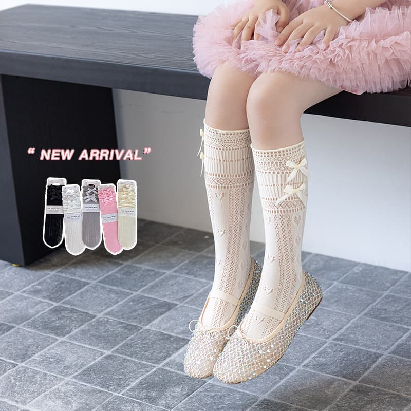 Boots are still cotton girls socks ballet style white lace socks summer thin Korean girls mesh love calf socks