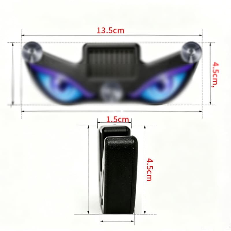 Cross-border Solar Car Dynamic Demon Eye LED Expression Light Warning Light Truck Car Suction Cup Eye Light