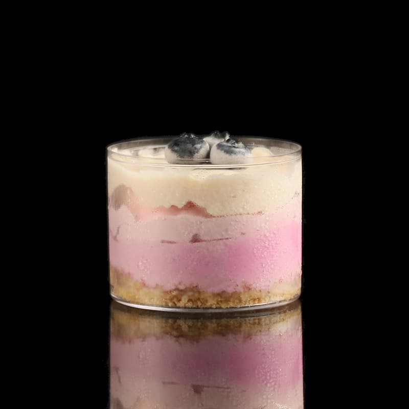 Popular disposable cake cups, dessert table pudding cups, double-skin milk cups, round mousse cups with lids (factory).