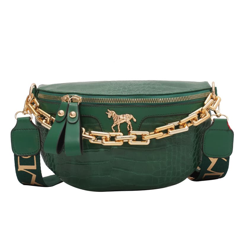 Women's Crossbody Bag 2023 New Korean Style Fashion PU Shoulder Bag with Chain, Casual Versatile Sling Bag