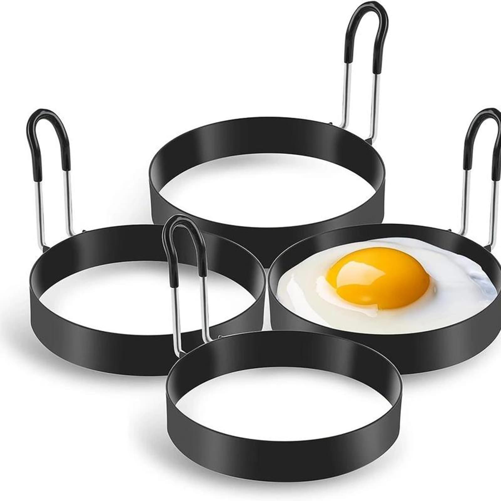 Stainless Steel Egg Frying Mold Non-Stick Pan Egg Ring Kitchen Baking Tool with Thickened Non-Stick Coating Round Egg Shaper
