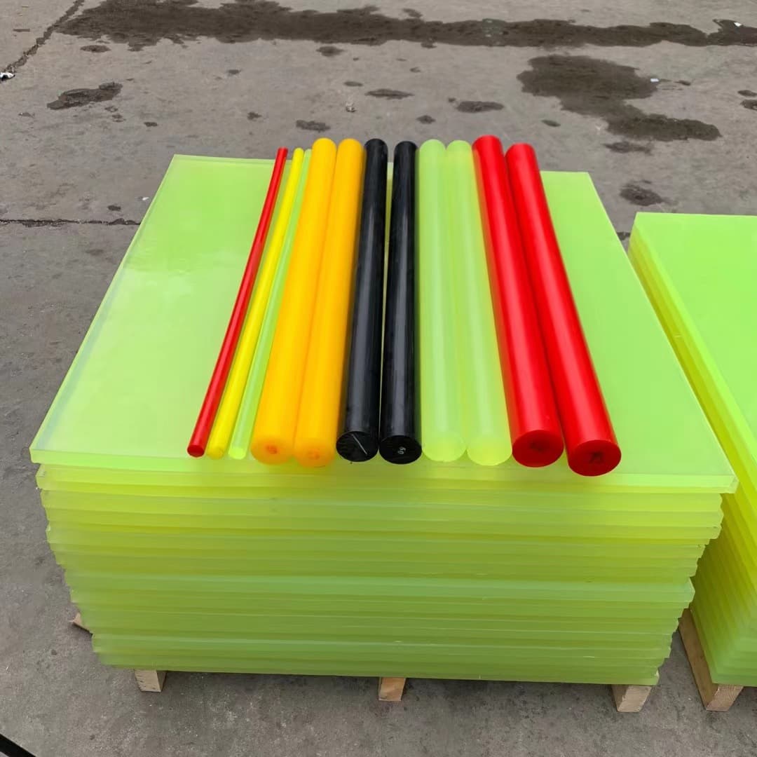 Factory direct sale PU board engraving CNC processing yellow polyurethane rod any cutting black Urethane rubber sheet and rod
