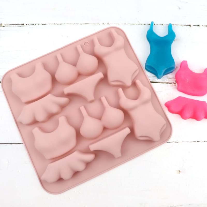 Cross-border 6-cavity Bikini Swimsuit Cake Mold Cold Process Soap Mold Multi-expression Cartoon Rice Cake Mold Jelly Mold