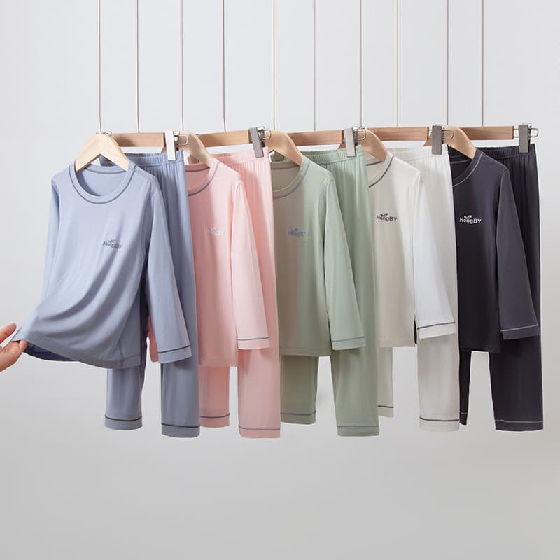 Modal children's pajamas, boys' long-sleeved trousers, summer loungewear for older children, parent-child sets, girls' air-conditioned clothing.
