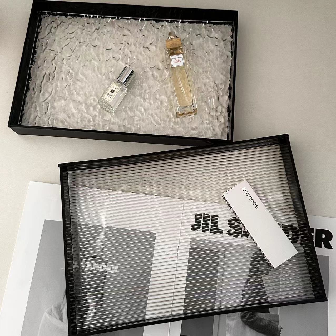 High-Grade Acrylic Storage Tray Light Luxury Bathroom Wash Basin Cosmetics Jewelry Aromatherapy Storage Rack