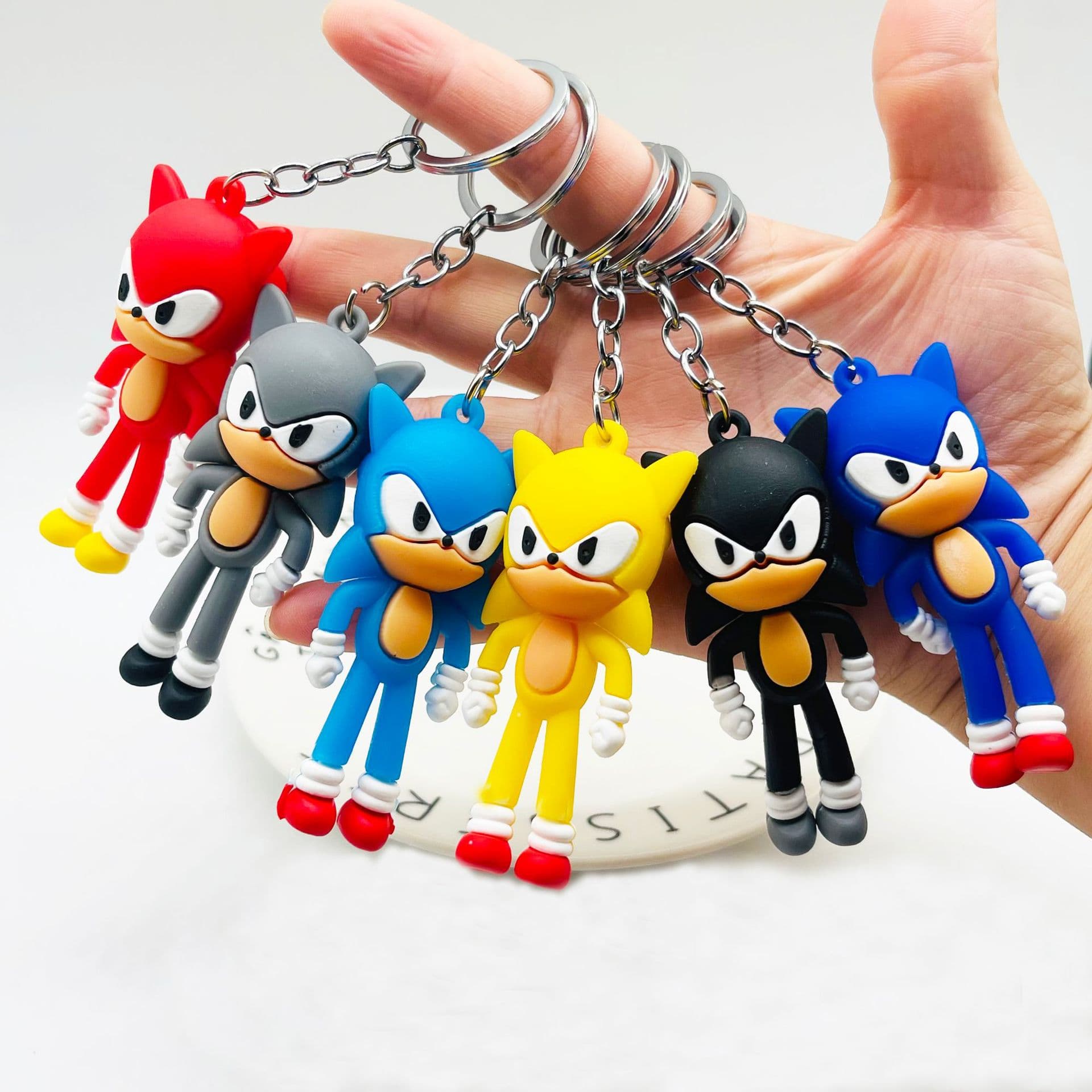 Creative Cartoon Sonic Doll Keychain Men's and Women's Keychain Supersonic Hedgehog Bag Pendant Gift