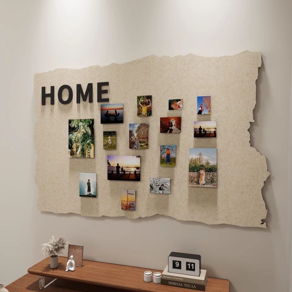 Photo Wall Felt Board Display Wall Desk Creative Photo Album Background Wall Memo Board Living Room High-end Felt Wall Sticker