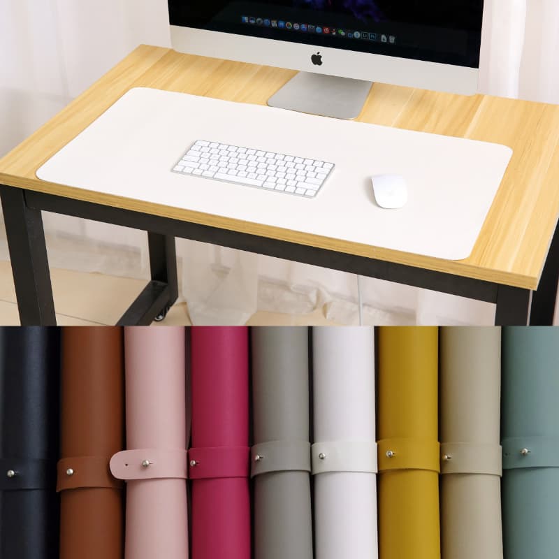 Factory in-stock computer mouse pad, extra-large office desk mat, writing pad, waterproof leather mouse pad with graphic logo