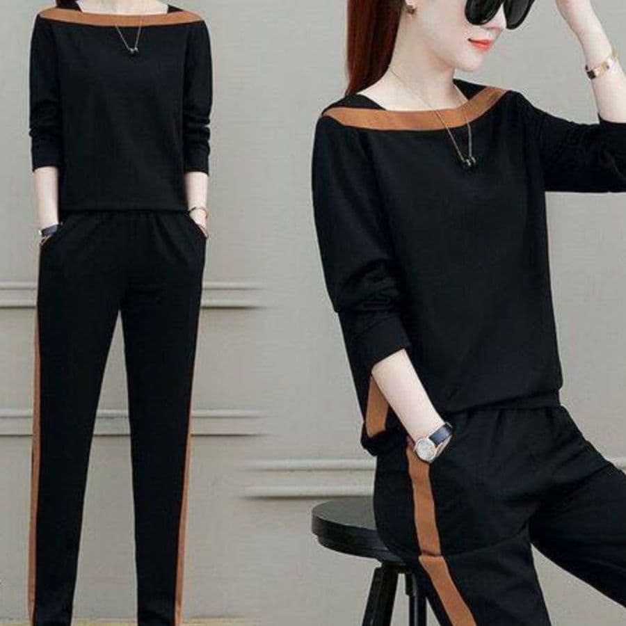 Sports suit for women 2023 spring and autumn new Korean style internet celebrity fashion loose long-sleeved casual two-piece set