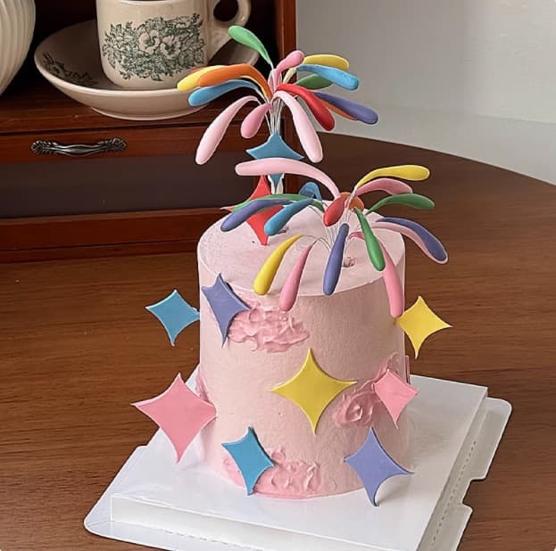 2025 New Year Soft Rubber Colorful Block Confetti Cake Decoration Insert DIY Sparkle New Year's Eve Baking Decoration Accessories