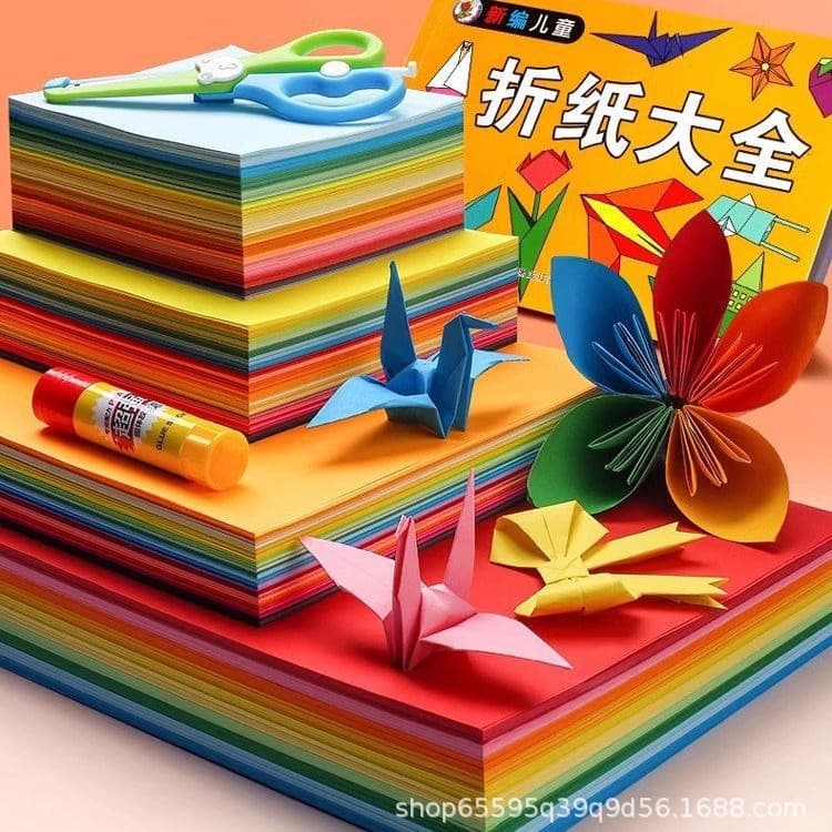 Origami square a4 children primary school students color handmade special paper kindergarten airplane paper crane diy colored paper