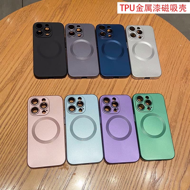 Suitable for iPhone15 phone case new 14ProMax Apple 13 comes with lens film advanced sense 16 magnetic suction shell