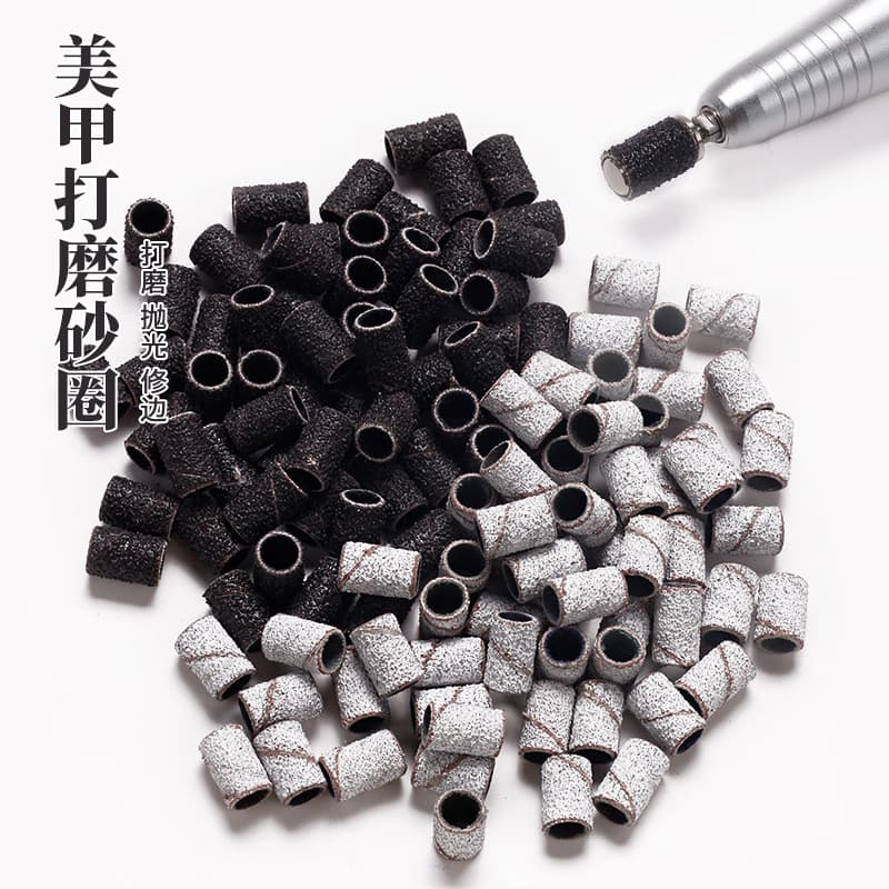 Cross-border Supply Black and White Nail Sanding Bands, Polishing Sanding Bands, Sanding Bands for Nail Drill