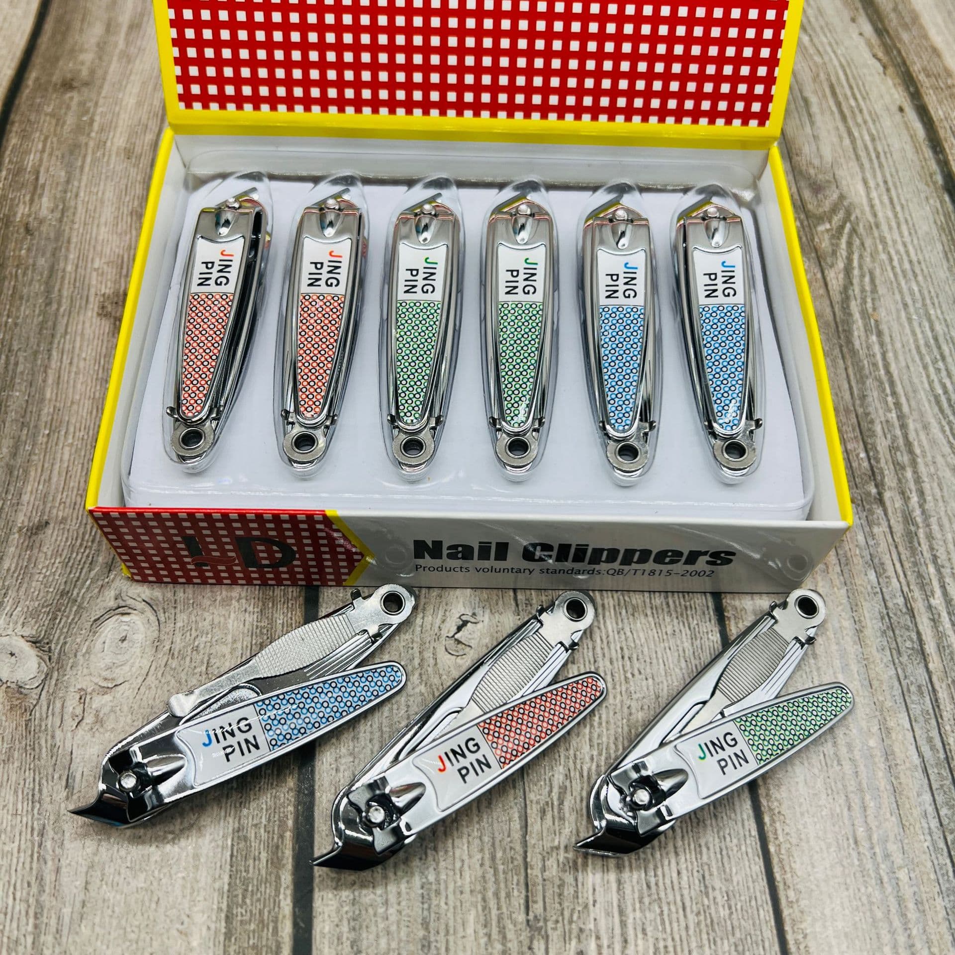 Slant Nail Clippers Large Mouth Nail Cutter 12-Piece Box Set Manicure Edge Nail Scissors Home Quick Use