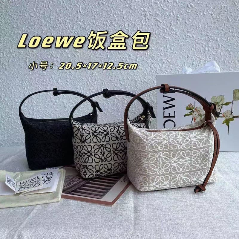 New Luo Jia Cubi Retro Jacquard Embroidered Lunch Box Bag, Shoulder Handbag, Versatile Underarm Cosmetic Bag