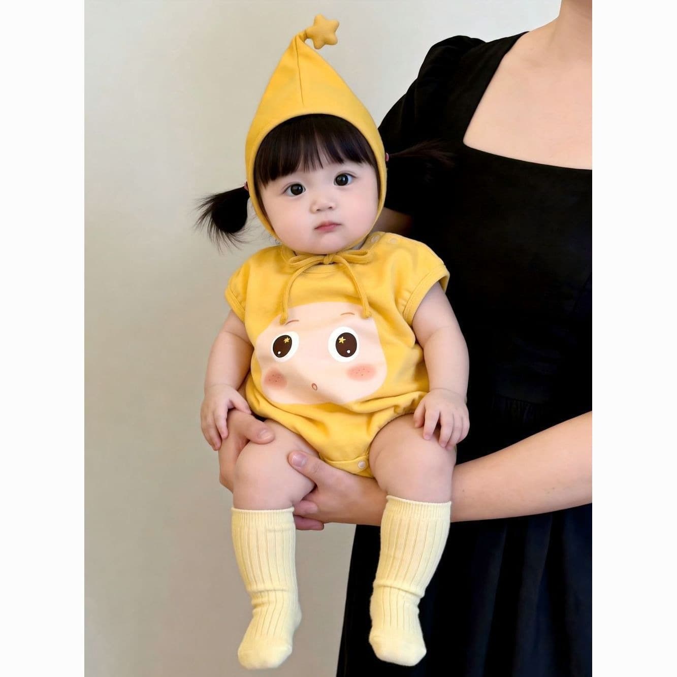 Summer baby jumpsuit, summer super cute baby clothes, newborn baby baby clothes, one-month-old baby clothes for going out for 100 days