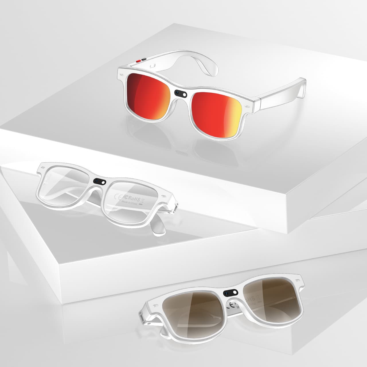 AIMB-G3 Smart AI Glasses Bluetooth Calling Photo Video Anti-Blue Light Color-Changing Lenses Street Style Fashion Minimalist