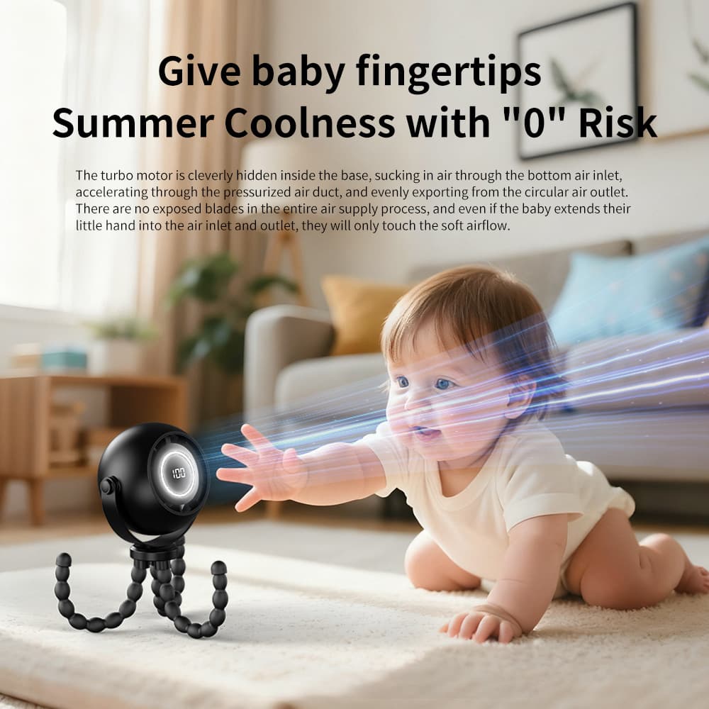 26Baby Stroller Handheld Fan - Outdoor Portable Stroller Fan