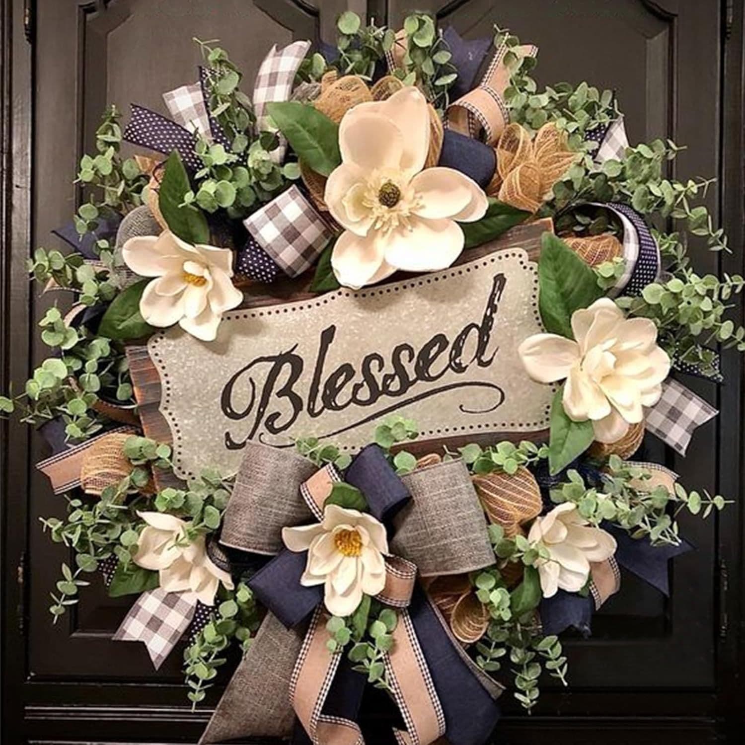 Step Into Hot Selling Spring Wood Sign Garland Front Door Farmhouse White Floral Porch Decor Summer Home Decor Wholesale