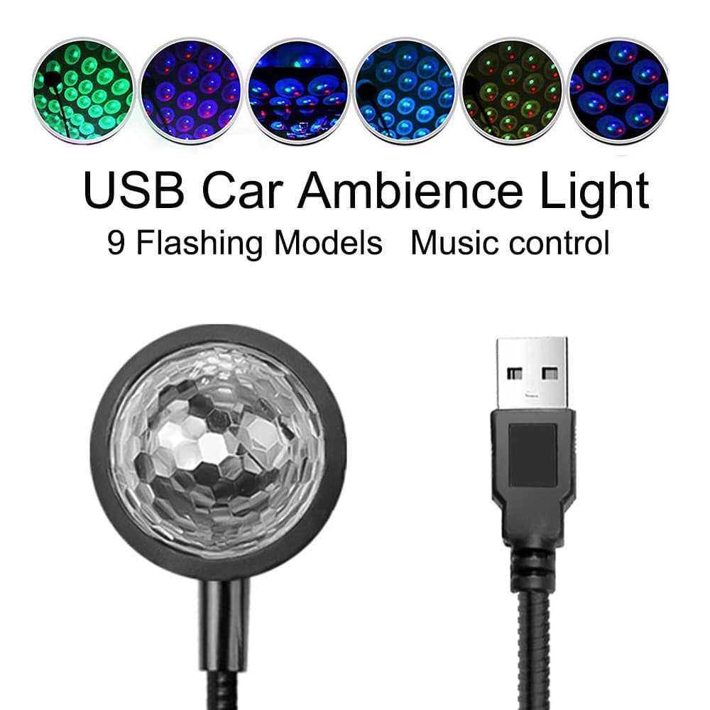 Factory Hot-Selling LED Car Magic Ball Starry Sky Light USB Vehicle Indoor Home Colorful Starlight Projector Atmosphere Light