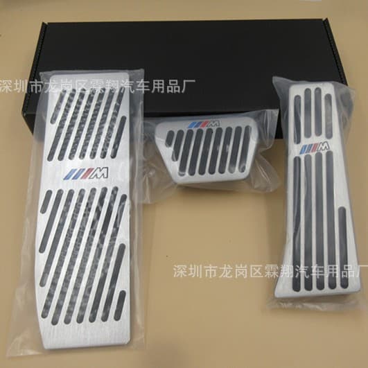 Compatible with: E46 Aluminum Alloy Accelerator, Brake, and Foot Rest Pedals