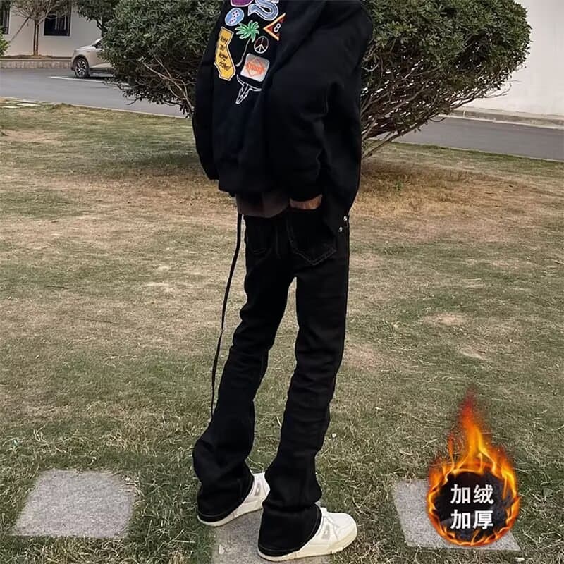 New Black Jeans for Men 2025 Winter Slim Fit Fashion Casual High-Quality Stretch Skinny Long Pants