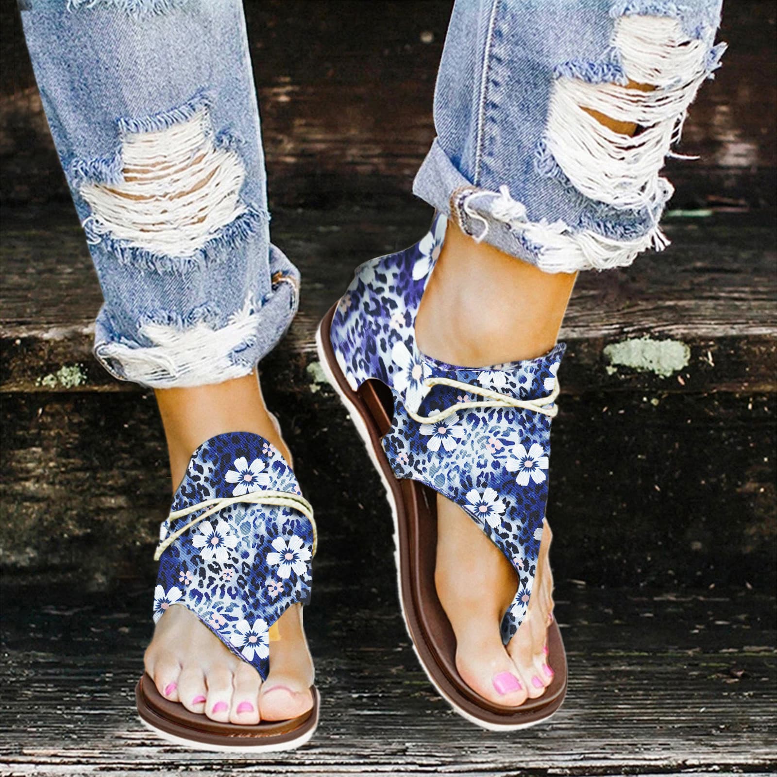Wish Independent Station Amazon 2021 Spring and Summer Foreign Trade New Large Size Sandals Women's Cross-border Lightweight Flat Sandals