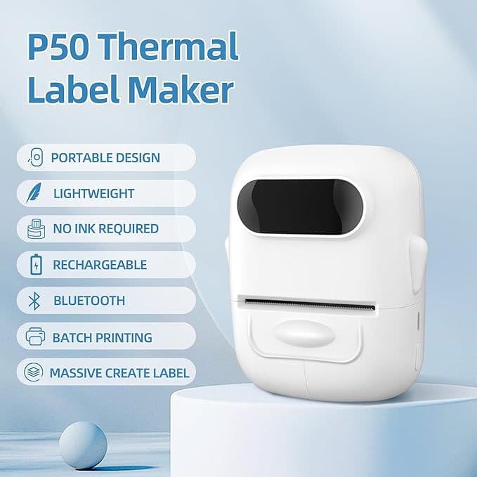 Cross-border Bluetooth Thermal Label Printer, Mini Printer for Tattoo Stickers, Commercial Barcodes, Home Labels, Images, Text