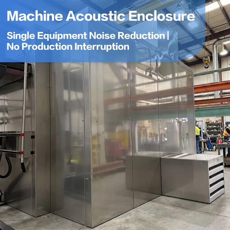 Soundproof Room Booth For Press Fan Pump Workshop Machine