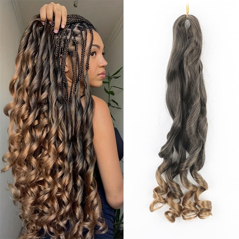 Cross-border Long Wavy Female Ponytail Hairpiece French Curl Hair Extension Wave Synthetic Fiber Light Roman Curl