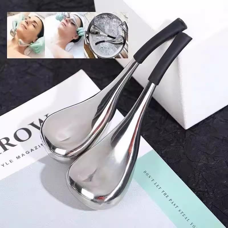 Facial Beauty Cryo Ice Spoon Ice Spoon Beauty Massage Ice Wave Ball Stainless Steel Face Home Ice Hammer Ice Compress Device