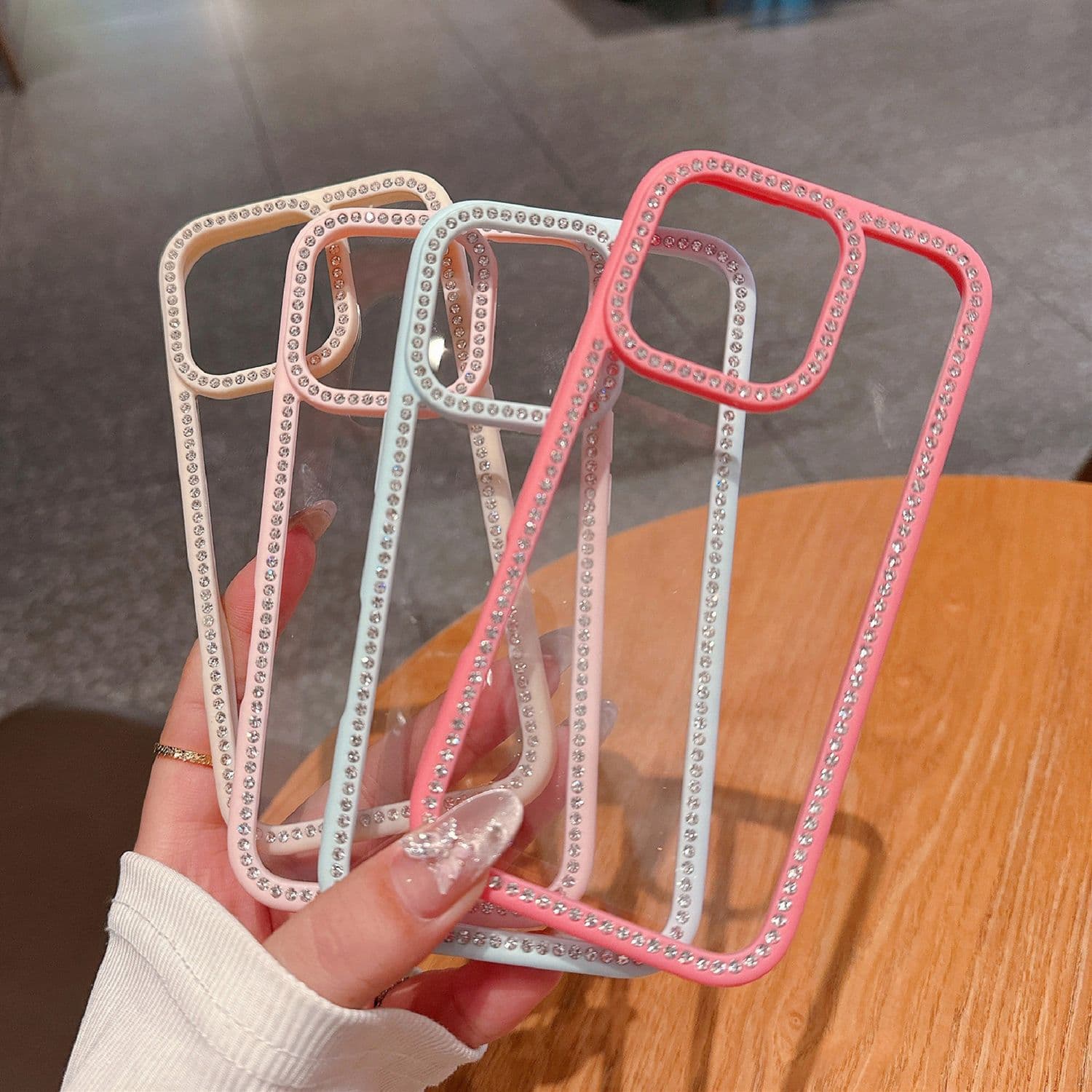 iPhone 17 Pro Max Rhinestone Phone Case, Apple 16 Pro/14/13 Rhinestone Phone Case for Women, Trendy