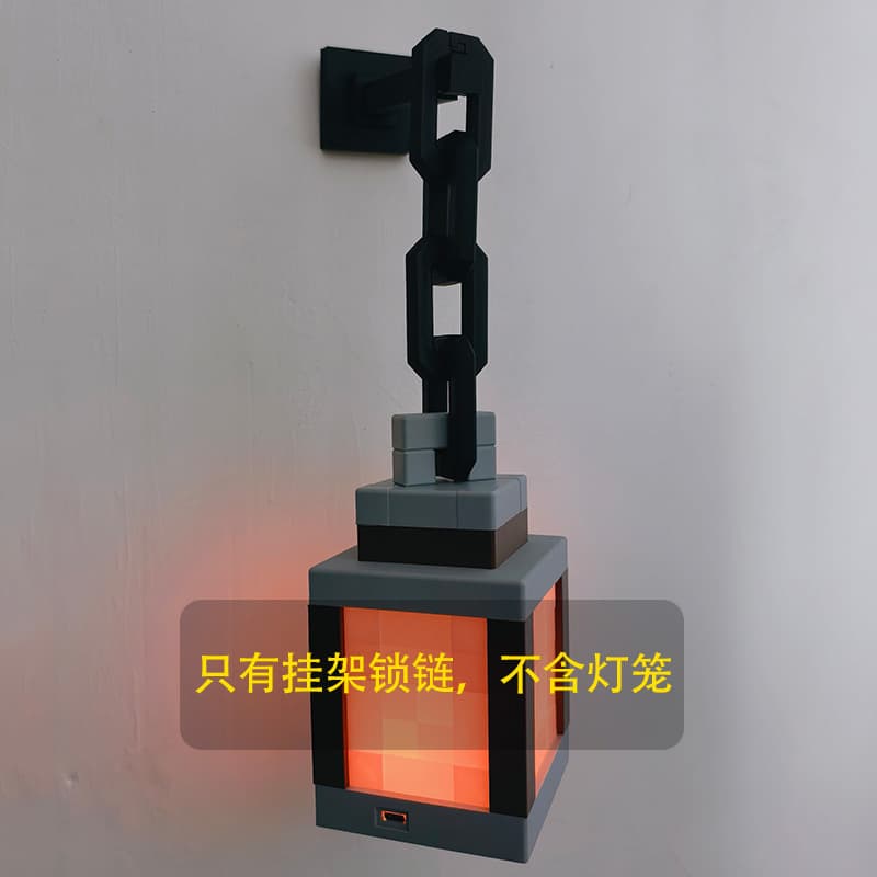 Minecraft Glow Lantern Night Light Rechargeable Game Torch Lamp Kids Bedroom Ambient Light Model Decorative Lamp