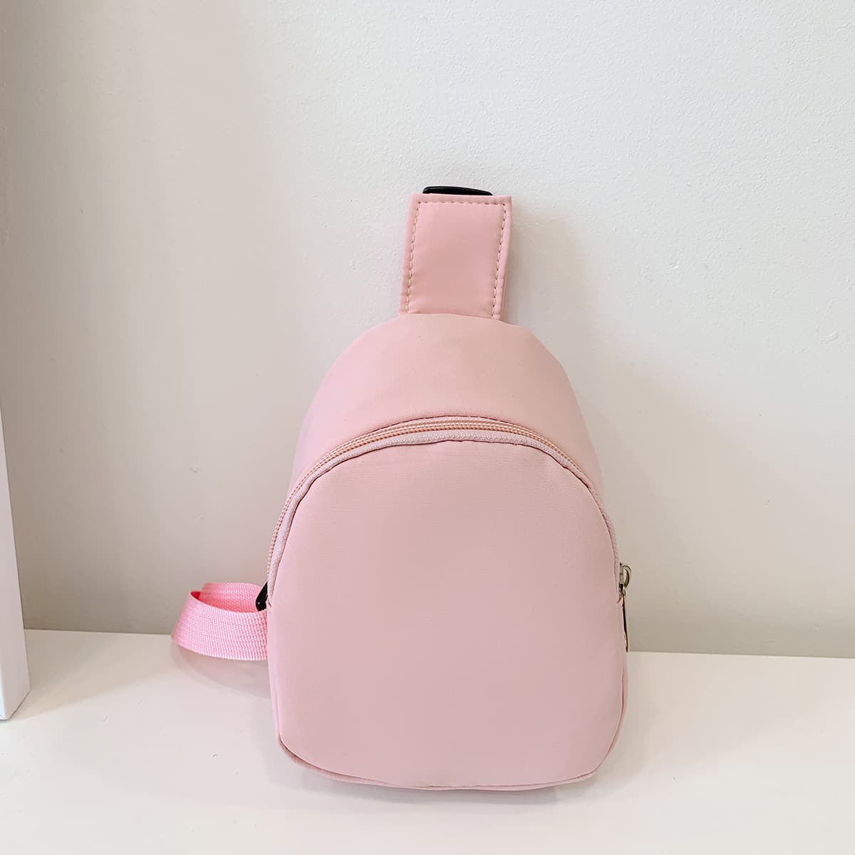 Kids Bag Children's Chest Bag Solid Color Nylon Lightweight Burden-Reducing Small Bag Girls Single Shoulder Crossbody Small Bag Unisex