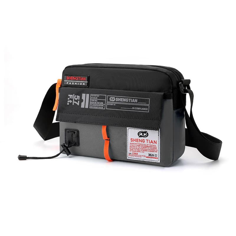 New men's fashionable sporty casual shoulder bag, lightweight Oxford cloth bag, simple Korean style travel crossbody bag wholesale.