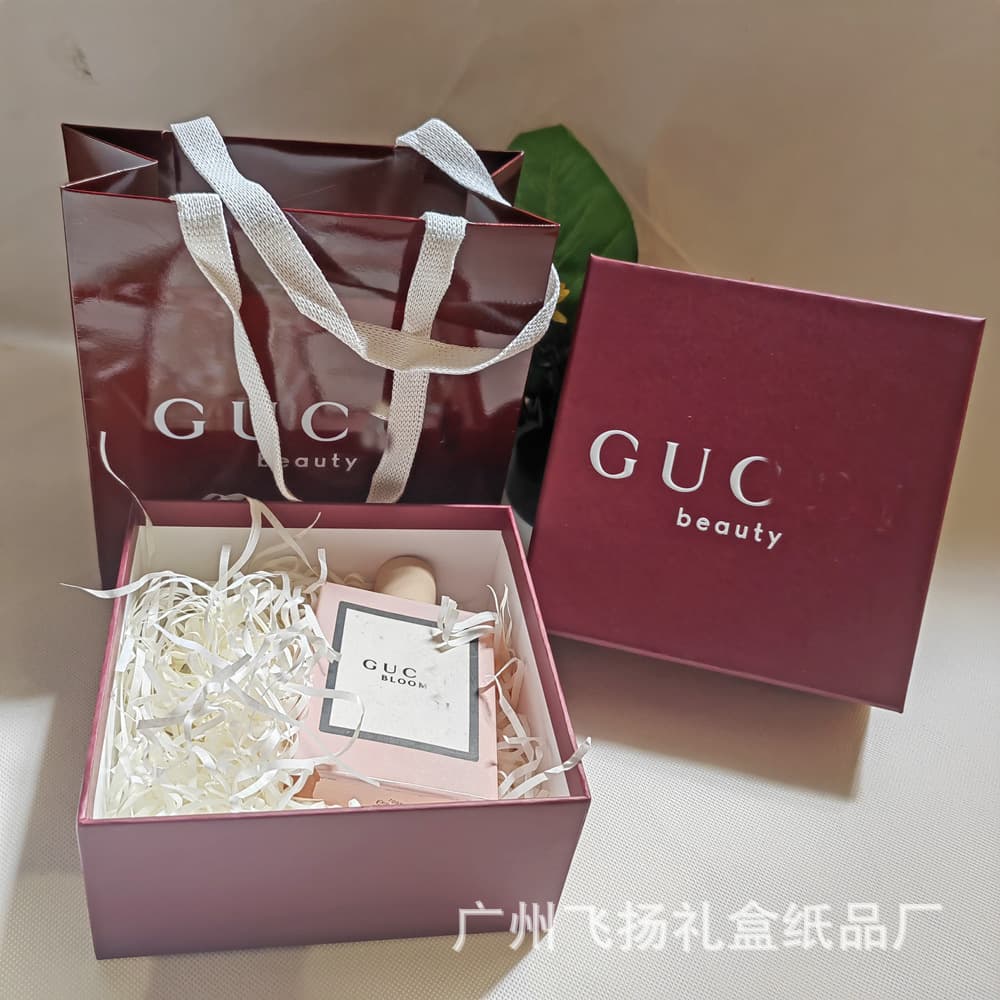 Gucci Red Perfume Gift Box with Lipstick Box Empty Perfume Packaging Box Gu Gift Box