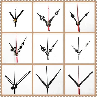 Black hands, cross-stitch wall clock, electronic quartz clock hands, metal hands, clock movement, handmade DIY second hand.