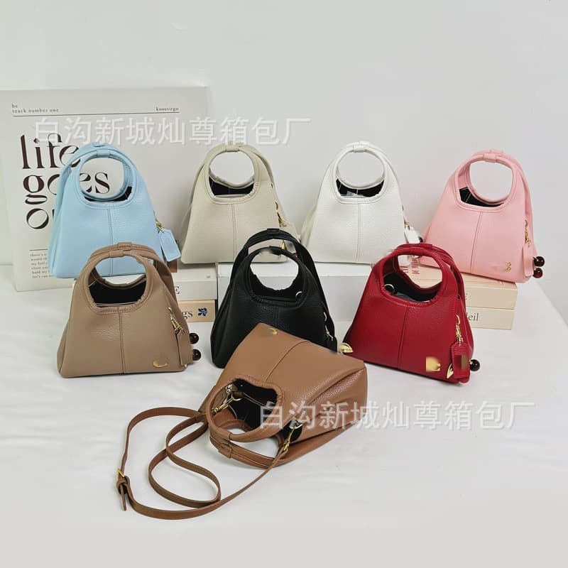 Best-Selling Litchi Pattern New Cross-Border Women's Bag Basket Tote Fashion Simple Shoulder Crossbody Handbag Large Capacity Bag