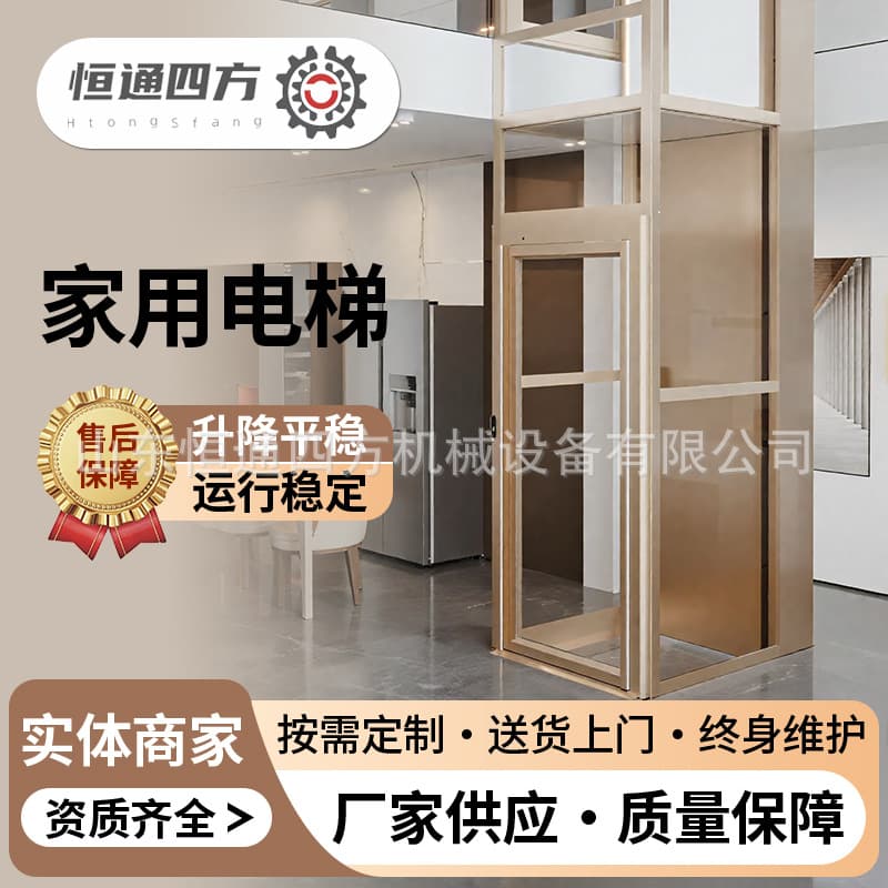 Home Elevator Villa Self-Built House Duplex Loft Sightseeing Elevator Indoor Outdoor Hydraulic Traction Lift Elevator