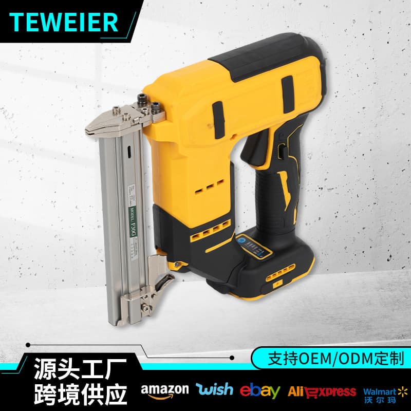 Export 21V Multi-functional Electric Straight Nail Gun, Portable Woodworking Cordless Lithium Rivet Gun, Electric Nail Gun