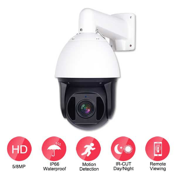 7-inch POE Powered True 36x Optical Zoom Lens Smart High-Speed Dome 8MP Outdoor Waterproof