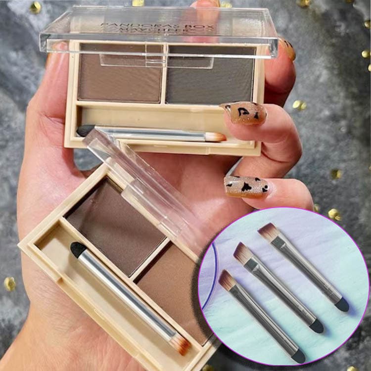 Double-ended angled eyebrow powder brush, makeup brush, eyebrow brush, mini eyebrow pencil brush, multi-purpose eyebrow makeup brush