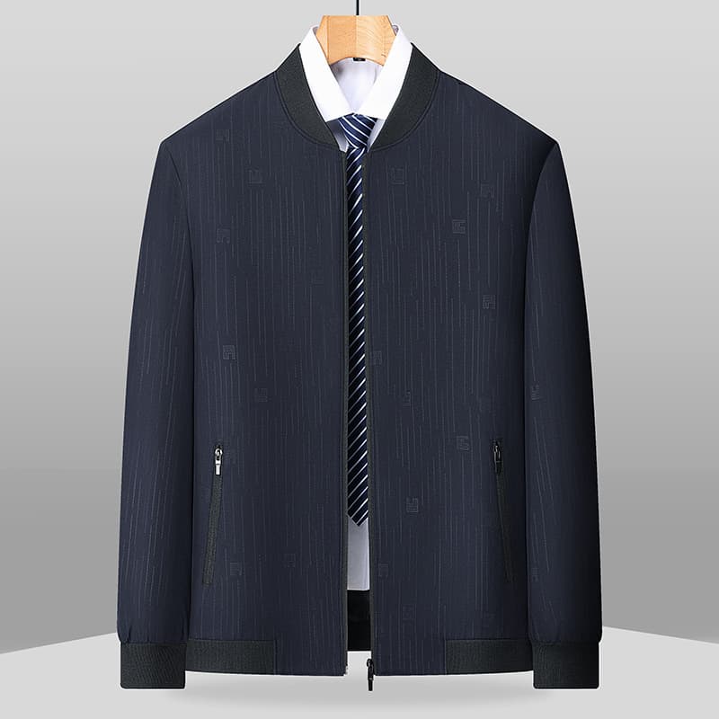 Father's Autumn Jacket 2025 New Style Middle-aged Men's Casual Stand Collar Jacket for Spring and Autumn