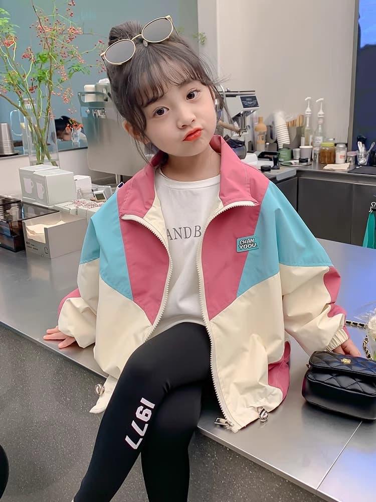 Girls' Jacket Spring/Fall 2026 New Style Fashionable Kids' Coat Korean Version Baby Girls' Spring Top Trendy