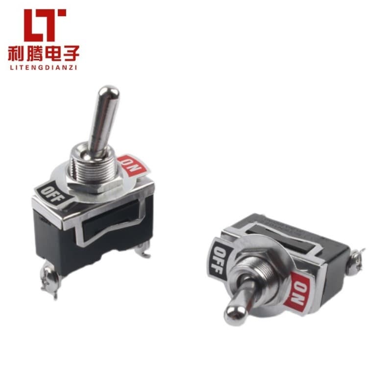 E-TEN1021 Black Orange Two-Position Two-Terminal Toggle Switch 15A 250V