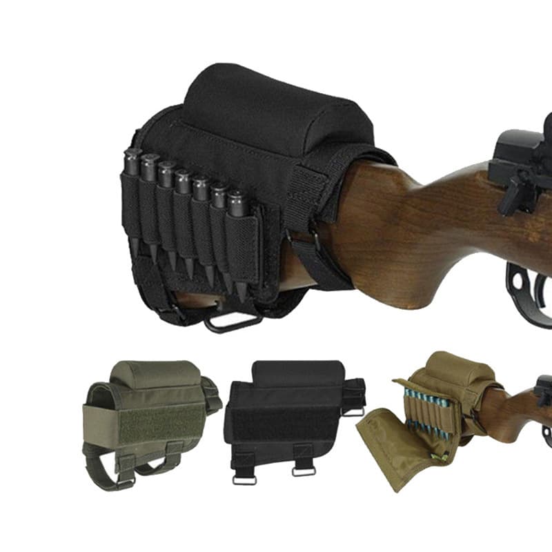 Lupu's new CS seven-hole 98K outdoor multi-functional camouflage tactical bullet bag cheek bag accessory bag gun butt cover